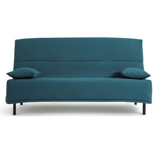 Clic-clac, mousse 14 cm, 18 latten, Derek SO'HOME. Katoen materiaal. Maten 130 x 190 cm. Blauw kleur