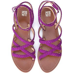 Sandalen geweven Signatures in leer LA REDOUTE COLLECTIONS. Leer materiaal. Maten 40. Roze kleur