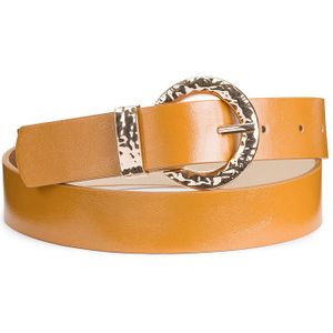 Riem met geklonken ronde gesp LA REDOUTE COLLECTIONS. Polyurethaan materiaal. Maten 85 cm. Oranje kleur