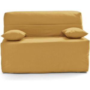 Bankstel BZ, mousse Bultex 15 cm SO'HOME. Mêlee polyester materiaal. Maten 90 x 190 cm. Geel kleur