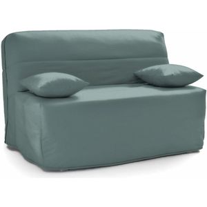 Bankstel BZ, mousse comfort 9 cm SO'HOME. Polyester materiaal. Maten 90 x 190 cm. Groen kleur