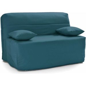 Bankstel BZ, mousse comfort 9 cm SO'HOME. Polyester materiaal. Maten 90 x 190 cm. Blauw kleur