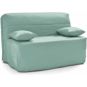 Bankstel BZ, mousse comfort 9 cm SO'HOME. Polyester materiaal. Maten 90 x 190 cm. Groen kleur