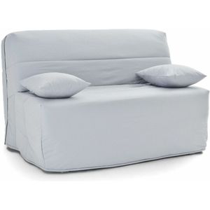 Bankstel BZ, mousse comfort 9 cm SO'HOME. Polyester materiaal. Maten 90 x 190 cm. Grijs kleur