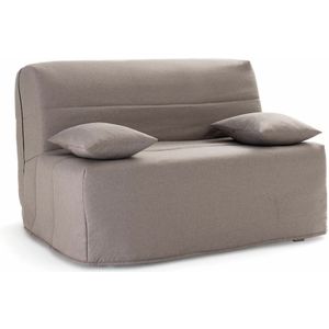 Bankstel BZ, mousse comfort 9 cm SO'HOME. Polyester materiaal. Maten 90 x 190 cm. Kastanje kleur