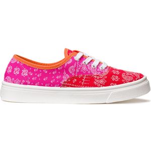 Sneakers in bedrukte stof LA REDOUTE COLLECTIONS. Synthetisch materiaal. Maten 37. Roze kleur