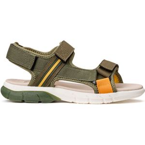 Sandalen met klittenband LA REDOUTE COLLECTIONS. Polyurethaan materiaal. Maten 27. Groen kleur