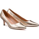Metallic pumps, naaldhak LA REDOUTE COLLECTIONS PLUS. Synthetisch materiaal. Maten 44. Goudkleur kleur