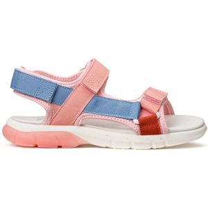 Sandalen met klittenband LA REDOUTE COLLECTIONS. Polyester materiaal. Maten 29. Roze kleur