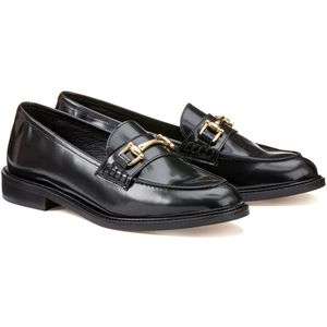 Loafers Signatures in leer, met morsetti LA REDOUTE COLLECTIONS. Leer materiaal. Maten 41. Zwart kleur