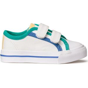 Sneakers met klittenband LA REDOUTE COLLECTIONS. Katoen materiaal. Maten 22. Wit kleur