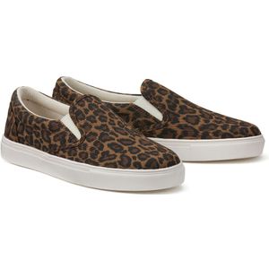 Sneakers slip-on  met luipaardprint LA REDOUTE COLLECTIONS. Katoen materiaal. Maten 36. Multicolor kleur