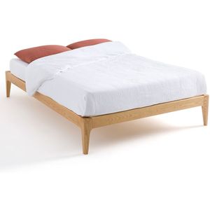 Bed in massief essenhout met lattenbodem , Agura LA REDOUTE INTERIEURS. Licht hout materiaal. Maten 140 x 200 cm. Beige kleur