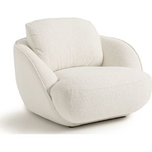 Ronde XL-fauteuil in bouclé, Alpine AM.PM. Bouclette materiaal. Maten één maat. Beige kleur