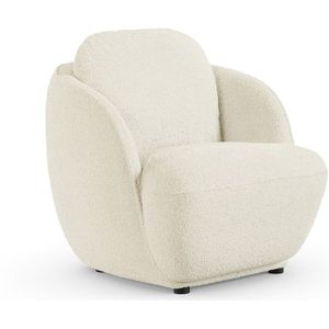 Fauteuil in bouclette stof, bolvormig, Alpine AM.PM. Bouclette materiaal. Maten één maat. Beige kleur