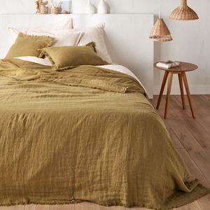 Linange - Beddensprei - Brons - Gewassen Linnen