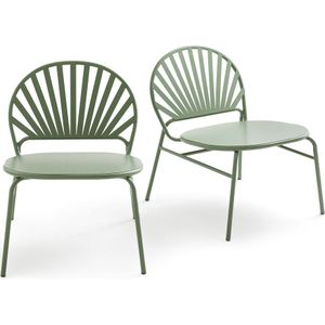 Set van 2 tuin fauteuils, staal metaal, Solale LA REDOUTE INTERIEURS.  materiaal. Maten één maat. Groen kleur