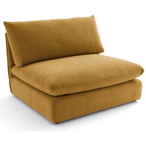 Zetel, mixed polyester, Malo LA REDOUTE INTERIEURS. Gemengde polyester materiaal. Maten 1-zit. Geel kleur