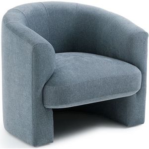 Vintage fauteuil,  Nolami LA REDOUTE INTERIEURS. Polyester materiaal. Maten één maat. Blauw kleur