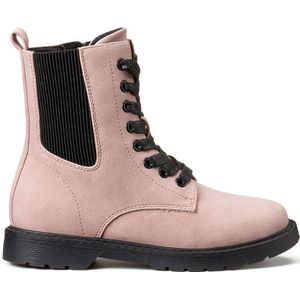 Bottines met rits en veters LA REDOUTE COLLECTIONS. Polyurethaan materiaal. Maten 26. Roze kleur