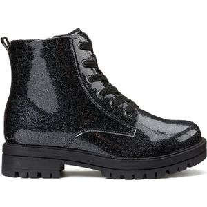 Bottines met rits en veters, glitters LA REDOUTE COLLECTIONS. Polyurethaan materiaal. Maten 34. Zwart kleur