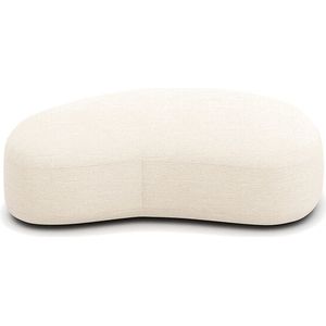 Poef in gerecyclede stof, Rosebury AM.PM. Rups materiaal. Maten 1-zit. Beige kleur
