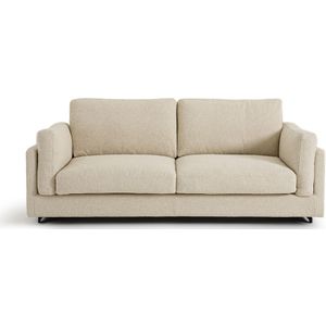 Omvormbare bank bouclette, César AM.PM. Bouclette materiaal. Maten 3-zit. Beige kleur