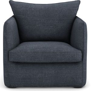 Fauteuil katoen/linnen, Néo Chiquito AM.PM. Katoen / linnen materiaal. Maten 1-zit. Blauw kleur