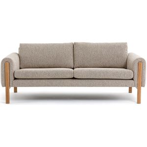 Getextureerde 3-zitsbank, Vino LA REDOUTE INTERIEURS. Rups materiaal. Maten 3-zit. Beige kleur