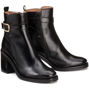 Leren boots met brede hak LA REDOUTE COLLECTIONS. Leer materiaal. Maten 38. Zwart kleur