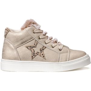 Hoge sneakers met rits en veters LA REDOUTE COLLECTIONS. Polyurethaan materiaal. Maten 30. Goudkleur kleur