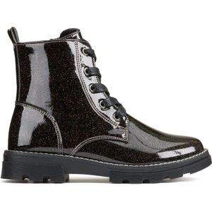 Bottines met rits en veters, glitters LA REDOUTE COLLECTIONS. Polyurethaan materiaal. Maten 29. Zwart kleur