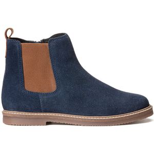 Leren chelsea bottines met rits LA REDOUTE COLLECTIONS. Leer materiaal. Maten 35. Blauw kleur