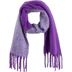 Bicolor sjaal met franjes LA REDOUTE COLLECTIONS. Polyester materiaal. Maten één maat. Violet kleur