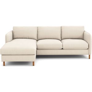 Omvormbare hoekbank, mêlee polyester, Loméo LA REDOUTE INTERIEURS. Mêlee polyester materiaal. Maten linkerhoek. Beige kleur