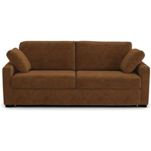 Zetel-bed fluweel, Bultex, Timor LA REDOUTE INTERIEURS. Fluweel materiaal. Maten 4-zit. Kastanje kleur