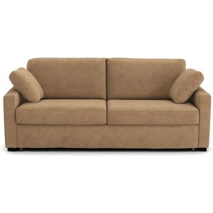 Bank-bed fluweel, Bultex, Timor LA REDOUTE INTERIEURS. Fluweel materiaal. Maten 4-zit. Kastanje kleur