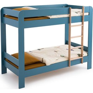 Stapelbed, Tempo LA REDOUTE INTERIEURS. Hout, medium (MDF) materiaal. Maten 90 x 190 cm. Blauw kleur