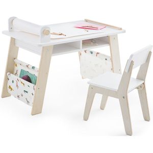 Ensemble bureau en stoel, Junglito LA REDOUTE INTERIEURS. Stof materiaal. Maten één maat. Wit kleur