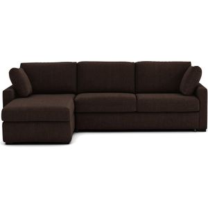 Hoekbankbed katoen/linnen, mousse,Timor LA REDOUTE INTERIEURS. Katoen / linnen materiaal. Maten omkeerbare hoek. Kastanje kleur