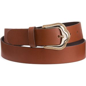 Riem in leer western LA REDOUTE COLLECTIONS. Leer materiaal. Maten 85 cm. Kastanje kleur