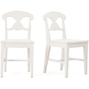 Set van 2 stoelen met verouderd effect, Swedish LA REDOUTE INTERIEURS. Hout materiaal. Maten één maat. Wit kleur
