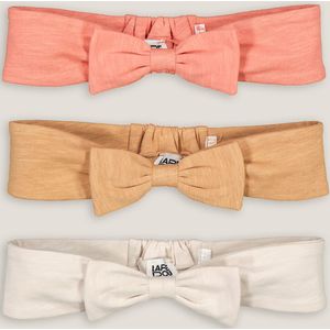 Set van 3 effen haarbanden LA REDOUTE COLLECTIONS. Katoen materiaal. Maten 0/3 mnd - 50/60 cm. Beige kleur