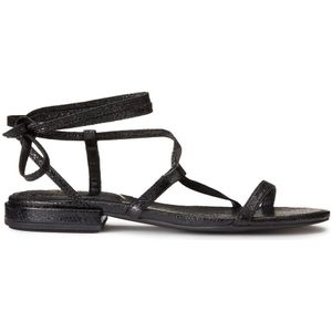 LA REDOUTE COLLECTIONS - Metallic Sandalen - Zwart - Synthetisch materiaal