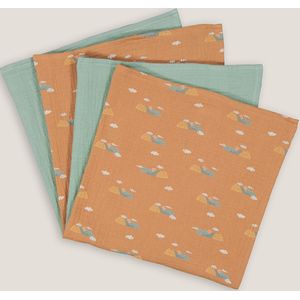 Set van 4 luiers in tetra LA REDOUTE COLLECTIONS. Tetra materiaal. Maten één maat. Kastanje kleur