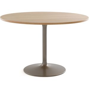 Ronde tafel 4/6 personen,  tulpvormige poot, Liliace LA REDOUTE INTERIEURS. Hout, medium (MDF) materiaal. Maten 4 personen. Beige kleur