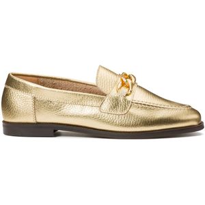 Loafers in metallic leer met ketting LA REDOUTE COLLECTIONS. Leer materiaal. Maten 40. Goudkleur kleur