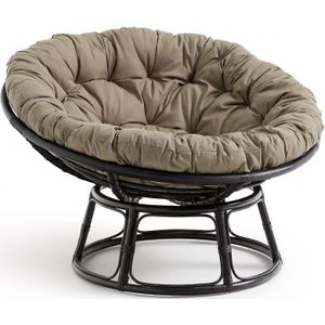 Aranias - Papasan Rotan Bank - Groen - 100% Polyester Kussen