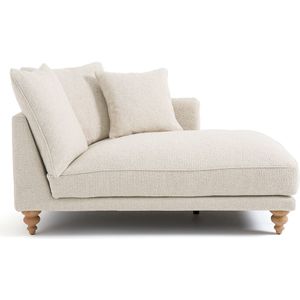 Longchair bouclette, Lazare AM.PM. Viscose mix materiaal. Maten meridienne gauche. Beige kleur