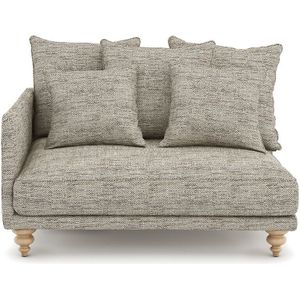 Halve bank, gespikkelde keperstof, Lazare AM.PM. Gespikkelde keperstof materiaal. Maten long chair met vaste linkerzijde. Beige kleur